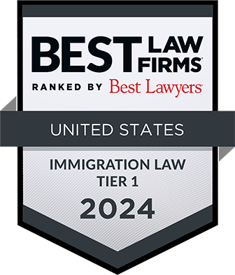 Best Law Firms - Immigration Tier 1 2024 by Best Lawyers logo