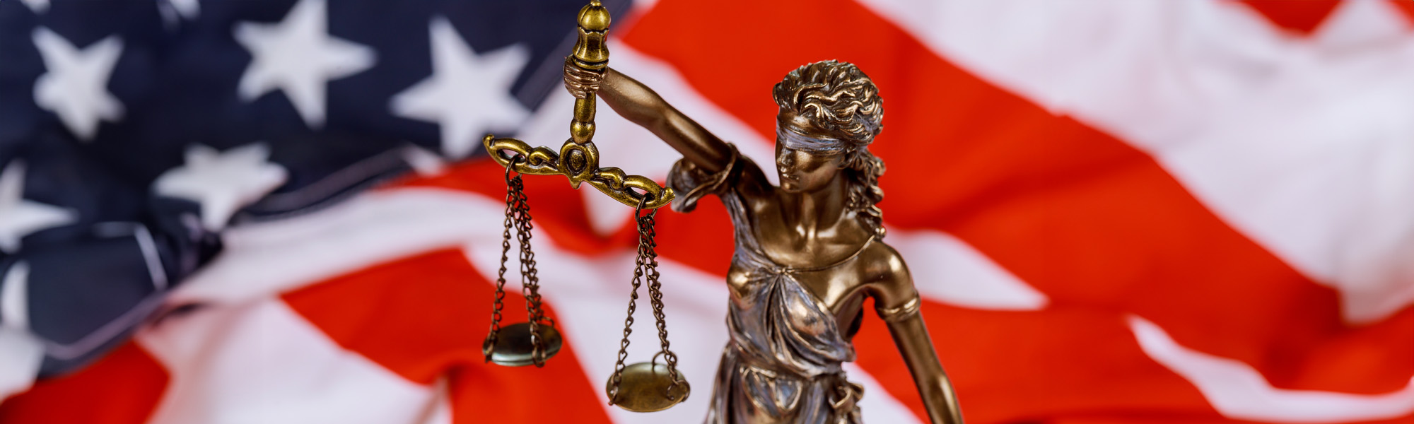 lady justice with usa flag image