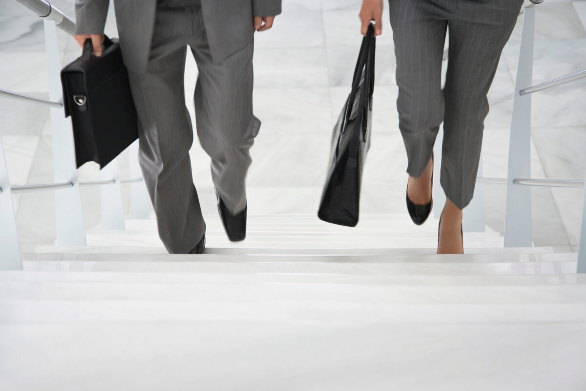 professionals walking meeting image